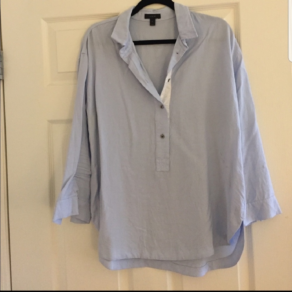 Light blue popover shirt